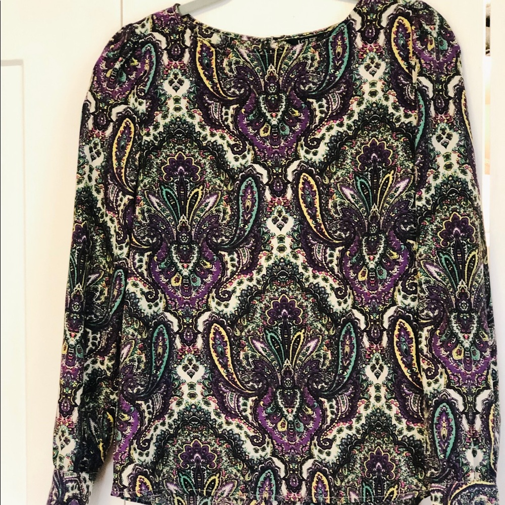 JCREW Paisley Blouse - Small - Picture 1 of 3